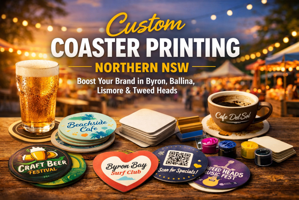 Custom coaster printing in Northern NSW