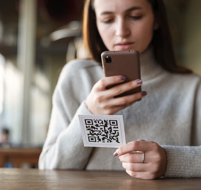 qr codes on coasters