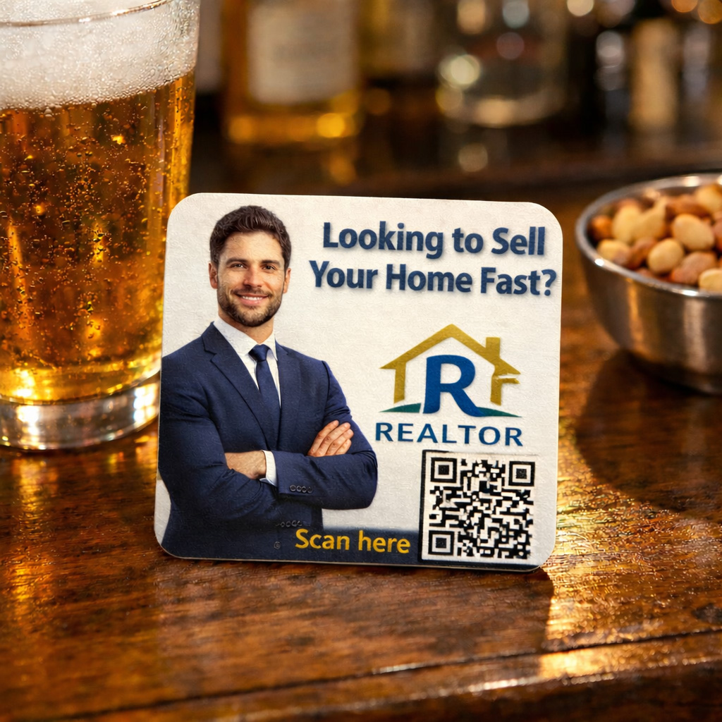 real estate beer coaster advertising nsw