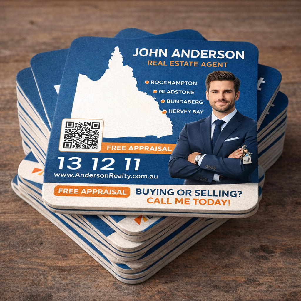 real estate coaster designs