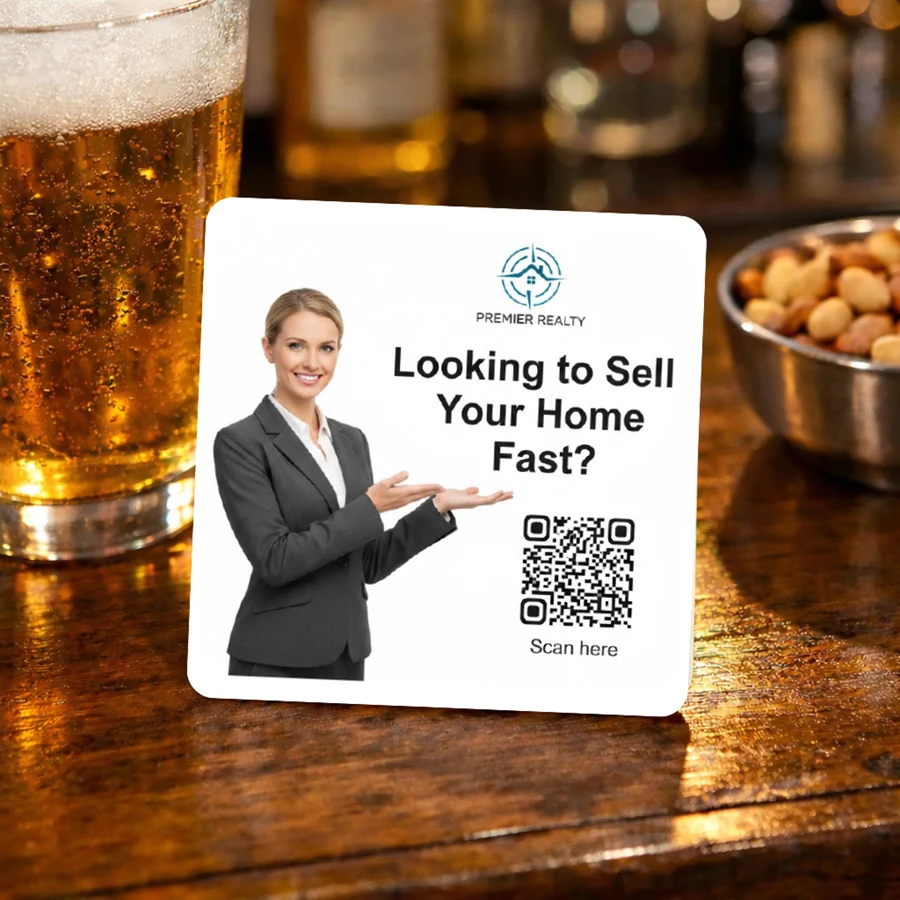 real estate beer coaster advertising nsw