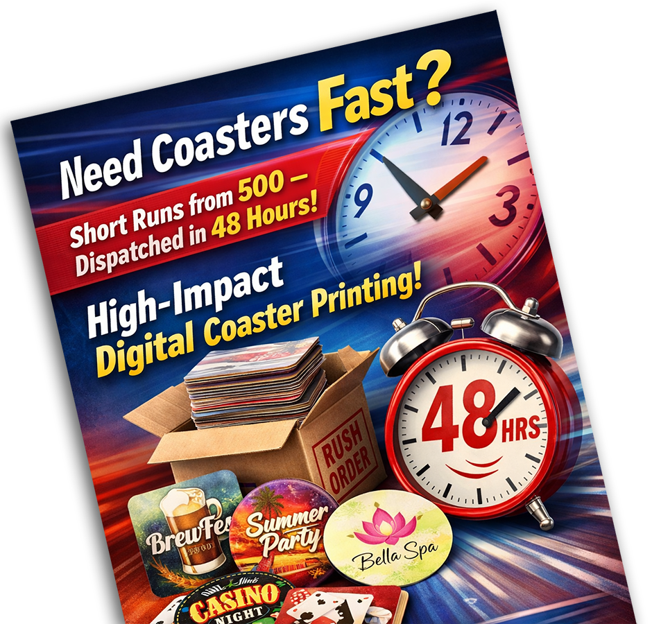 48 hour express coaster printing