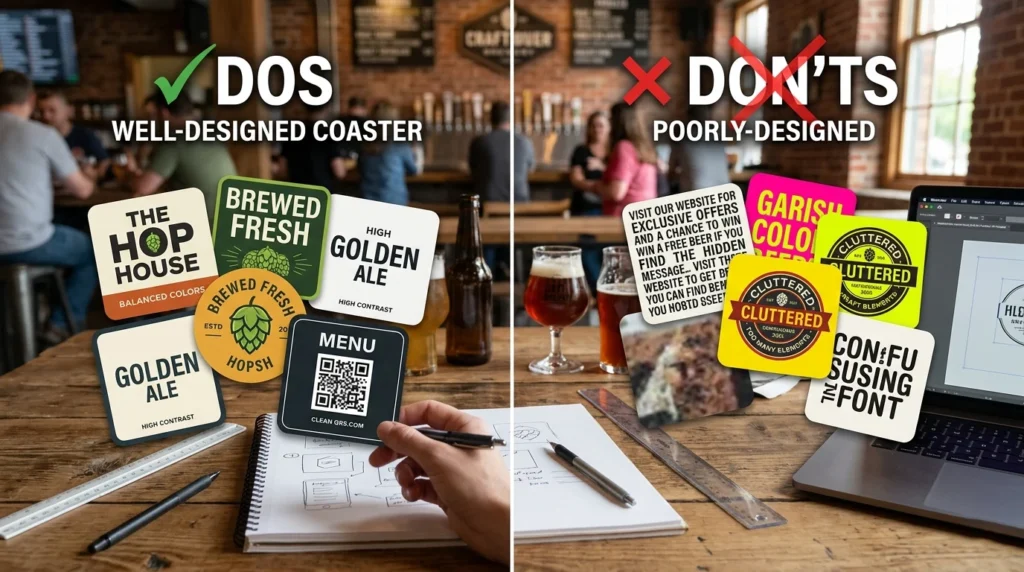 beer coaster design the dos and donts