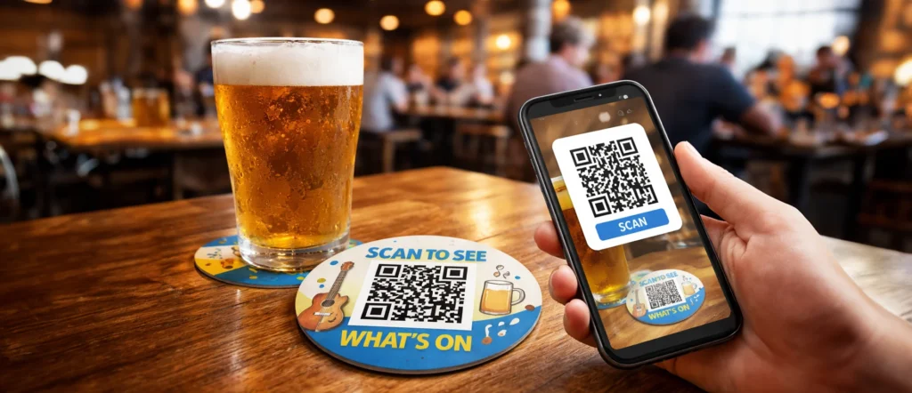 QR code beer coasters australia