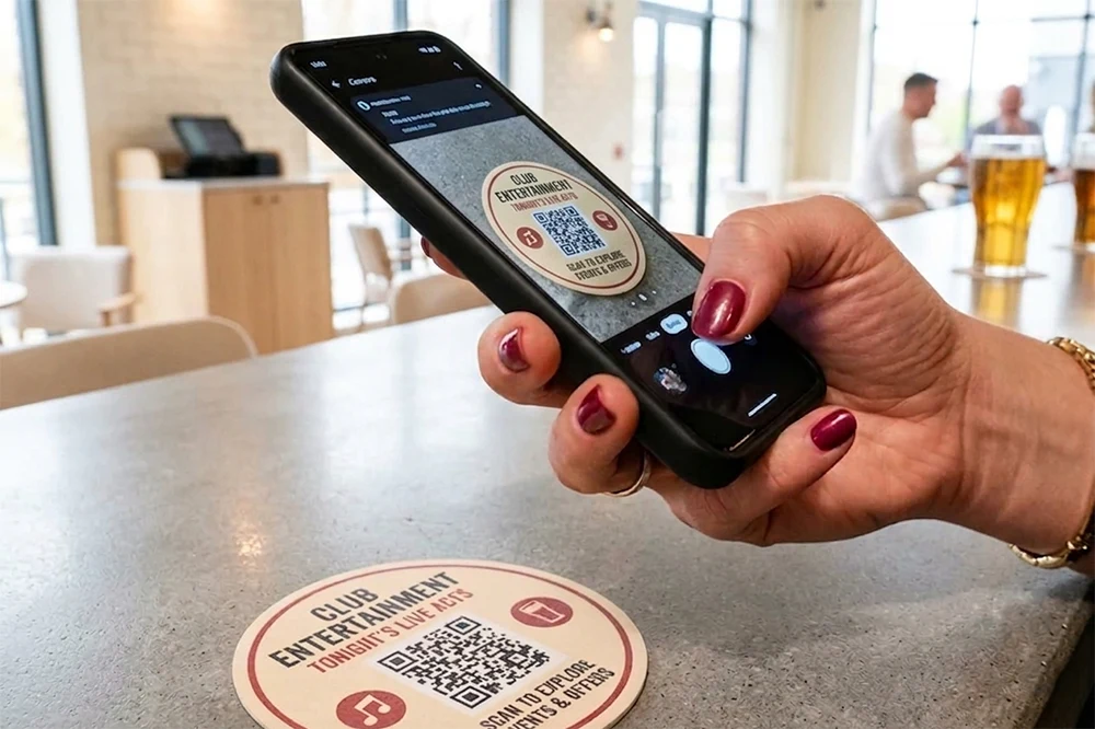 beer coaster qr code marketing