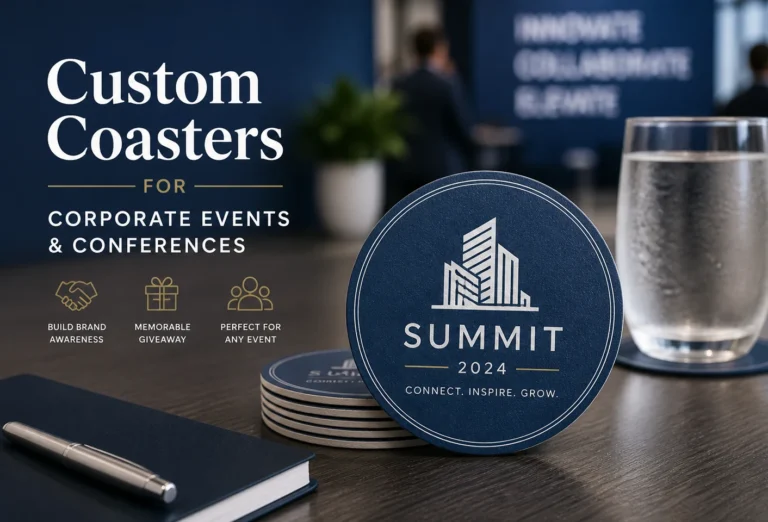 Custom Beer Coasters ideal for Conferences and events